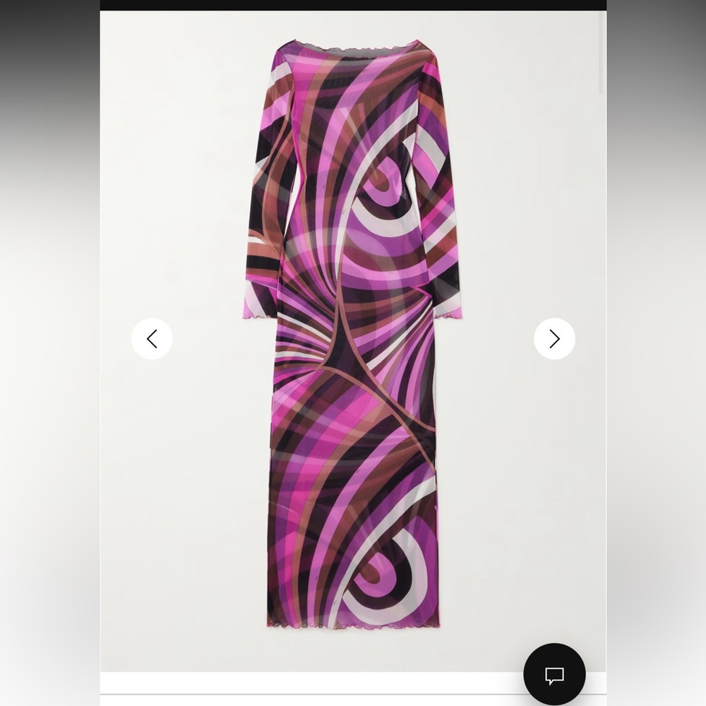 Pucci Crystal Embellished sheer tulle dress
